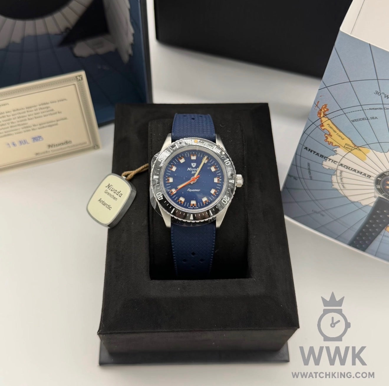 Nivada Grenchen 'Aquamar Blue' | Ref. 32068A10 | Strap | Full Set