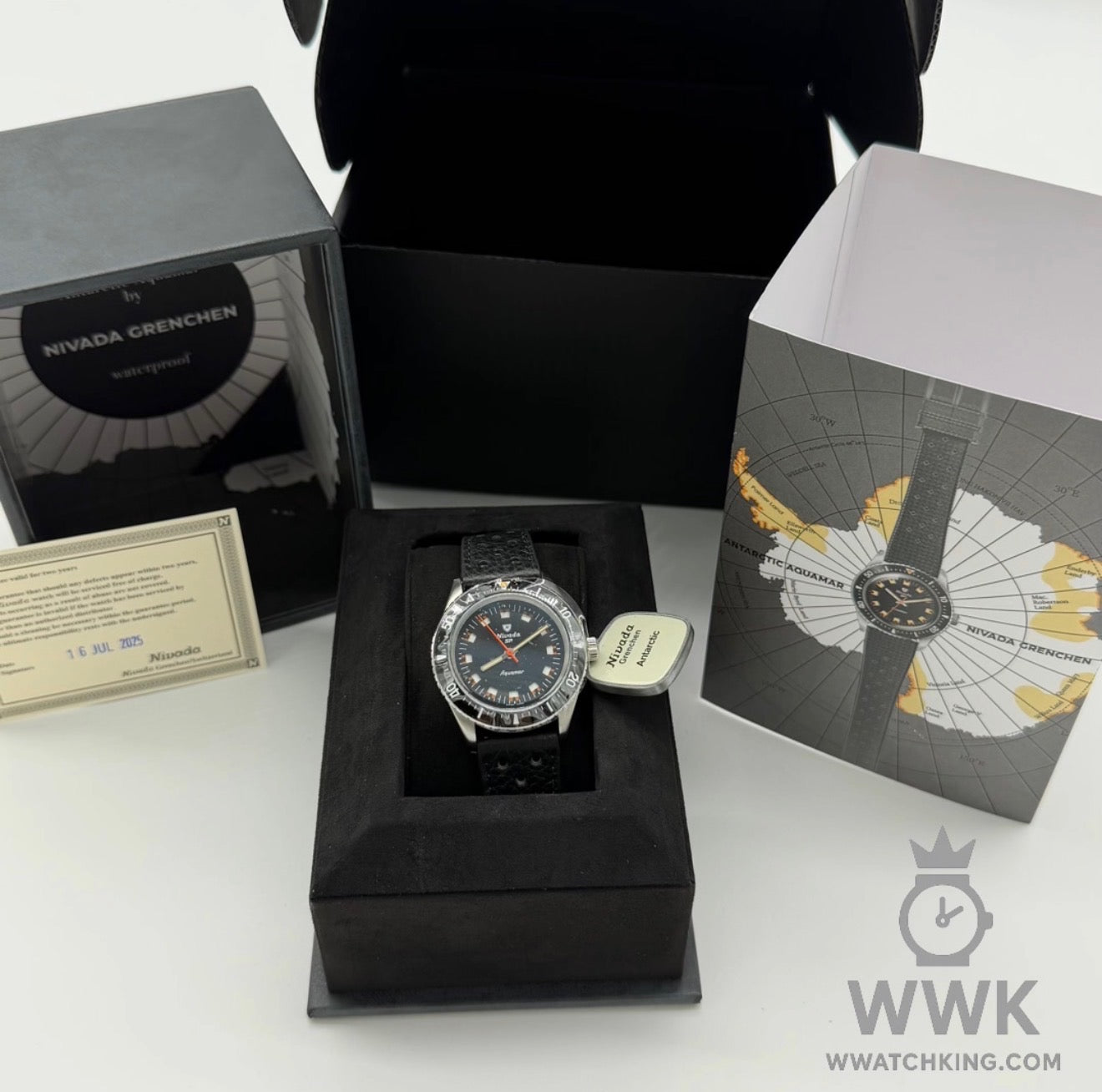 Nivada Grenchen 'Aquamar Black' | Ref. 32068A10 | Strap | Full Set