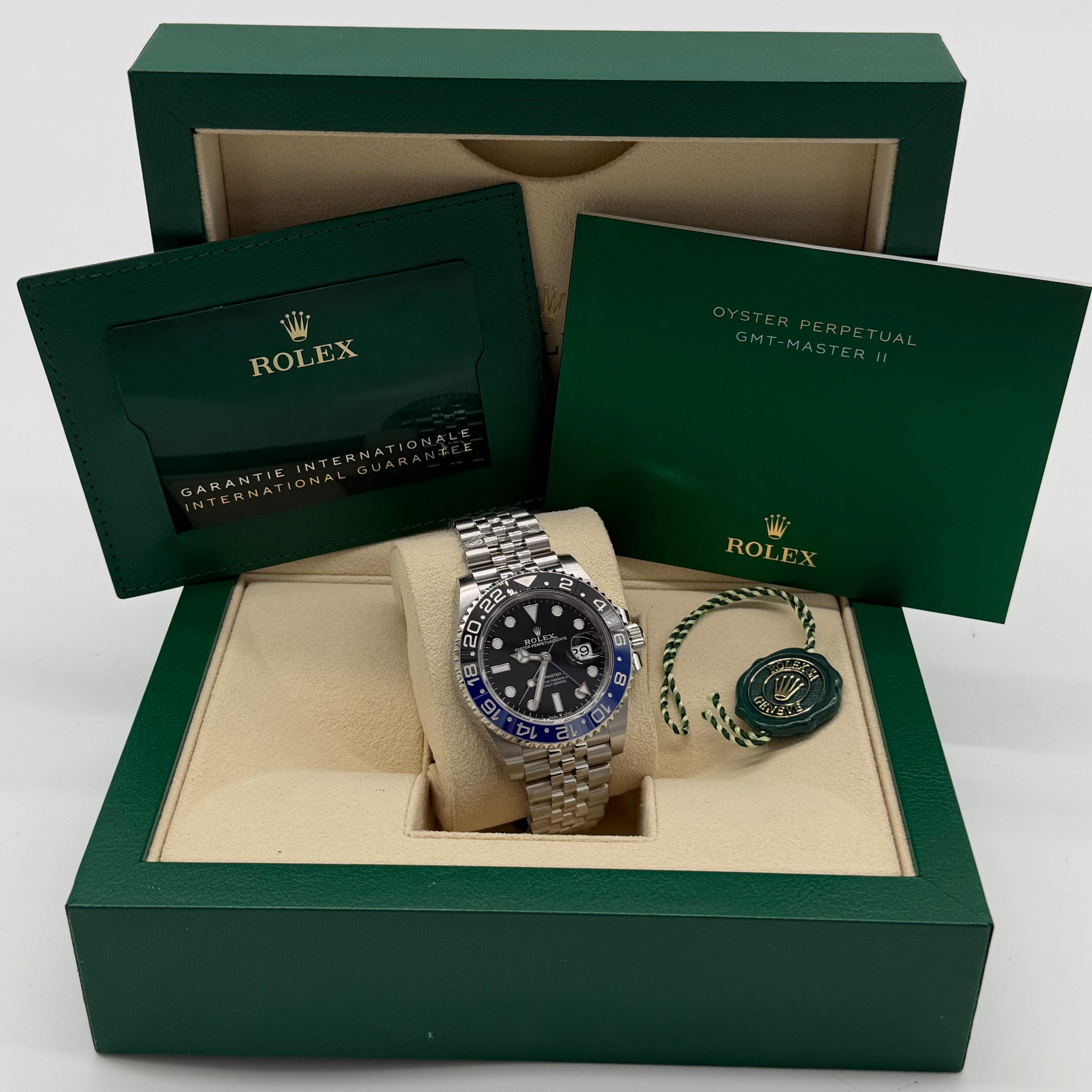 Rolex GMT Master II 'Batgirl' | Ref. 126710BLNR | Jubilee | Full Set