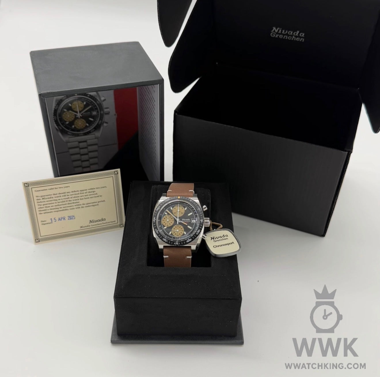 Nivada Grenchen 'Chronosport Mecaquartz' | Ref. 77001Q10 | Strap | Full Set