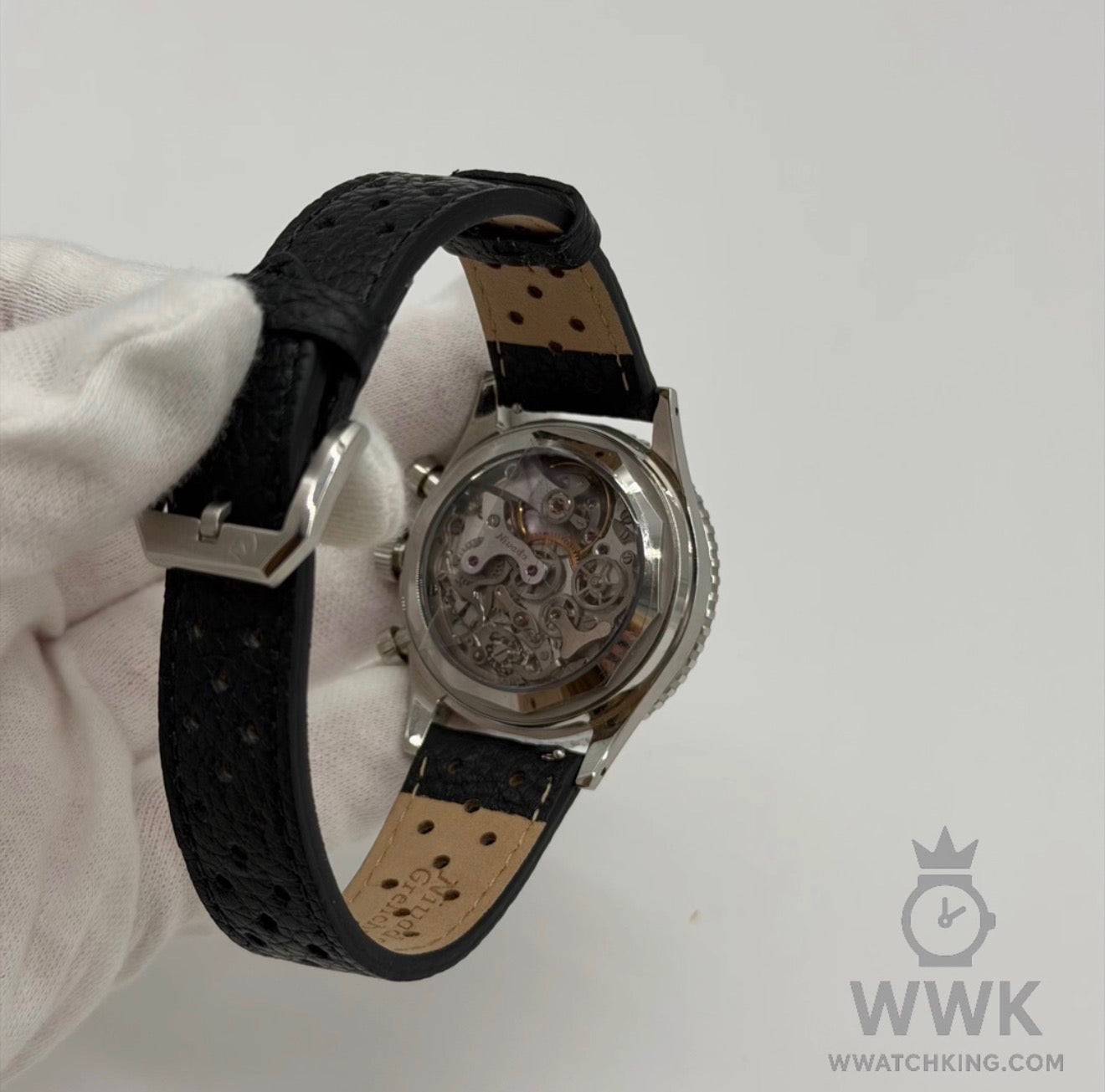 Nivada Grenchen 'ChronoKing Vintage Valjoux 23' | Ref. 32068A10 | Strap | Full Set
