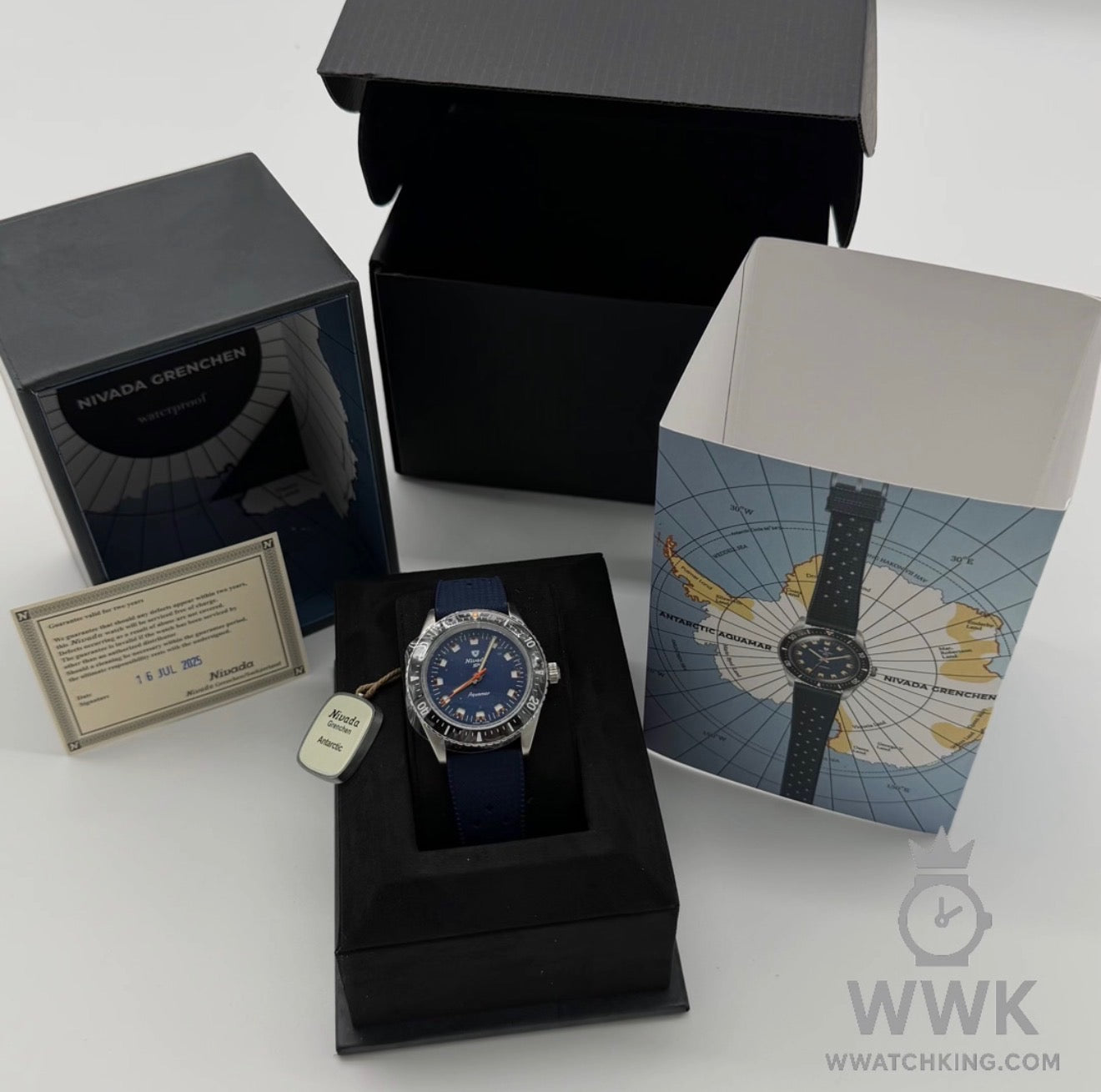 Nivada Grenchen 'Aquamar Blue' | Ref. 32068A10 | Strap | Full Set