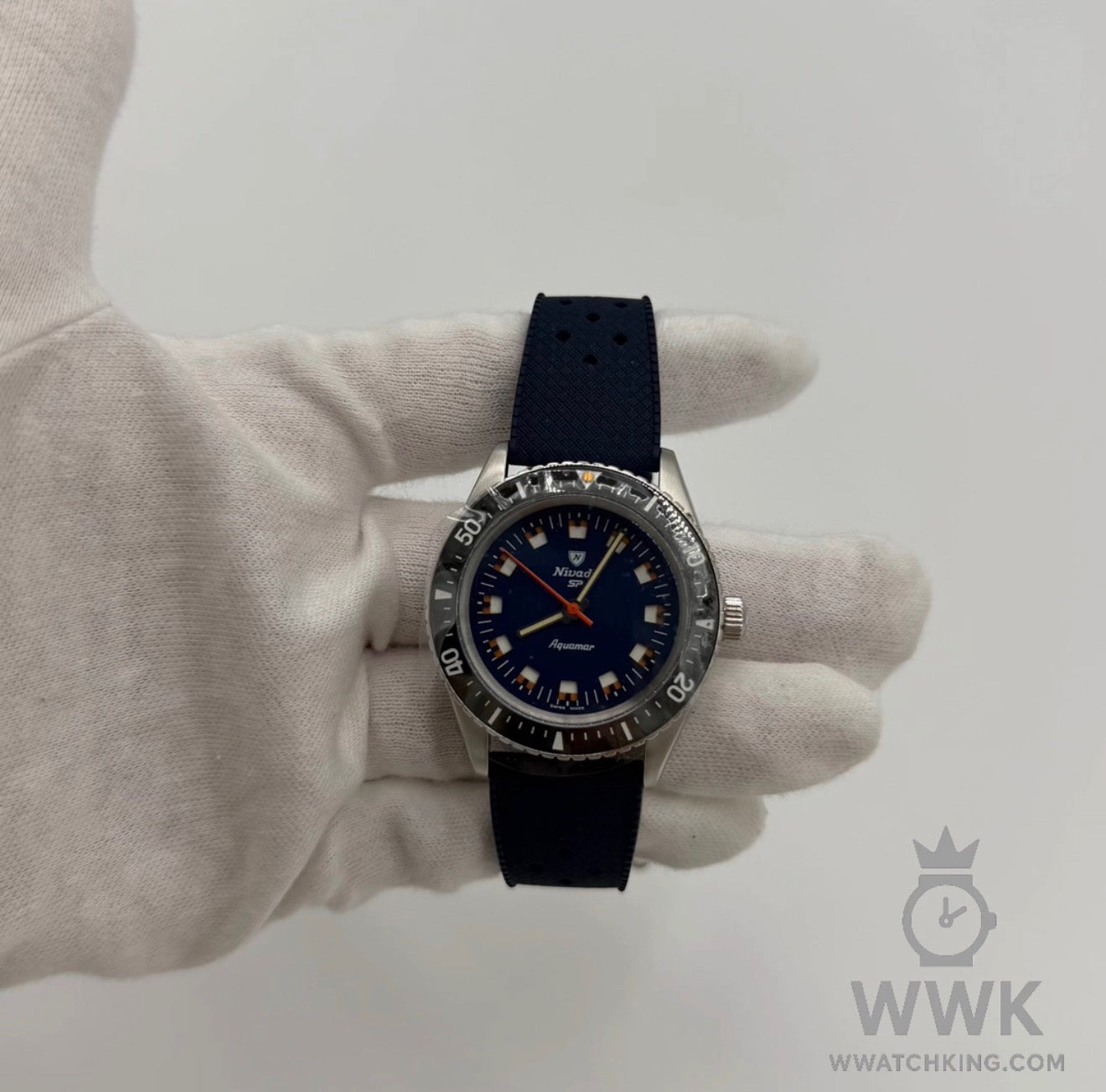 Nivada Grenchen 'Aquamar Blue' | Ref. 32068A10 | Strap | Full Set
